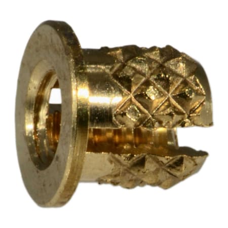 Midwest Fastener Nut Insert, #4-40 Thrd Sz, Brass, 10 PK 930451